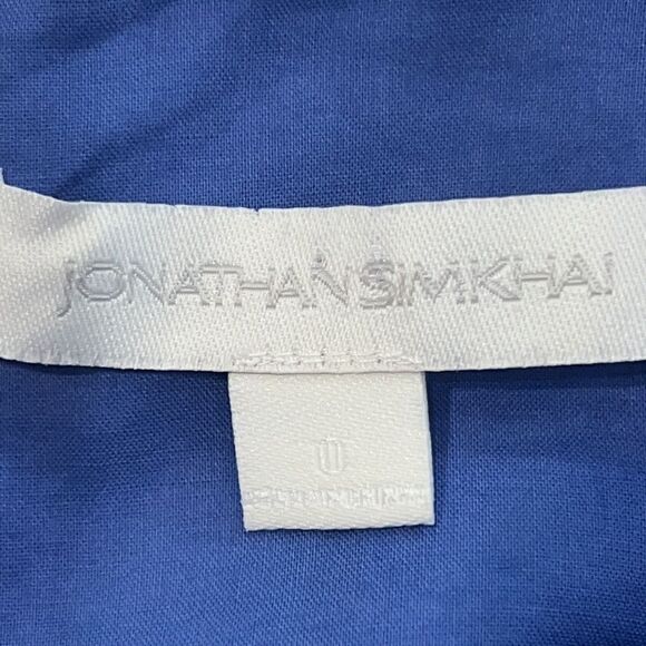 Jonathan Simkhai Ava Wrap Gown Pacific Print Size 0 - Picture 13 of 14